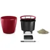 LECHUZA® Pflanzgefäße CLASSICO Premium LS 35 Scarlet rot hochglänzend All-in-One