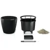 LECHUZA® Pflanzgefäße CLASSICO Premium LS 35 Schwarz hochglänzend All-in-One