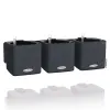 LECHUZA® Pflanzgefäße CUBE Color Green Wall Home Kit Schiefergrau seidenmatt