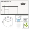 LECHUZA® Pflanzgefäße CUBE Color Green Wall Home Kit Schiefergrau seidenmatt