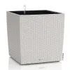 LECHUZA® Pflanzgefäße CUBE Cottage 40 Lichtgrau All-in-One