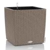LECHUZA® Pflanzgefäße CUBE Cottage 50 Sandbraun All-in-One