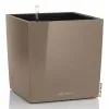 LECHUZA® Pflanzgefäße CUBE Premium 30 Taupe hochglänzend All-in-One
