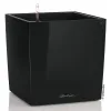 LECHUZA® Pflanzgefäße CUBE Premium 40 Schwarz hochglänzend All-in-One