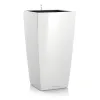 LECHUZA® Pflanzgefäße CUBICO 22 Weiß hochglänzend All-in-One