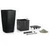 LECHUZA® Pflanzgefäße CUBICO 40 Schwarz hochglänzend All-in-One