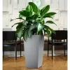 LECHUZA® Pflanzgefäße CUBICO 40 Silber metallic All-in-One