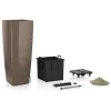 LECHUZA® Pflanzgefäße CUBICO ALTO Premium 40 Taupe hochglanz All-in-One