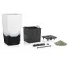LECHUZA® Pflanzgefäße CUBICO Color 30 Cambio Black & White seidenmatt All-in-One