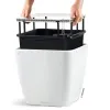 LECHUZA® Pflanzgefäße QUADRO LS 35 Weiß hochglänzend All-in-One