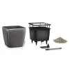 LECHUZA® Pflanzgefäße QUADRO LS 43 Anthrazit metallic All-in-One