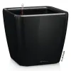 LECHUZA® Pflanzgefäße QUADRO LS 43 Schwarz hochglänzend All-in-One