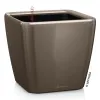LECHUZA® Pflanzgefäße QUADRO LS 43 Taupe hochglänzend All-in-One