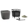 LECHUZA® Pflanzgefäße QUADRO LS 50 Anthrazit metallic All-in-One