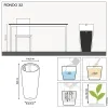 LECHUZA® Pflanzgefäße RONDO Premium 32 Weiß hochglanz All-in-One