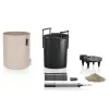 LECHUZA® Pflanzgefäße TRENDCOVER Kunstleder 23 Creme beige All-in-One
