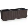 LECHUZA® Pflanzkasten TRIO Cottage 30 Mokka mit 3 Einsätzen All-in-One