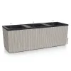 LECHUZA® Pflanzkasten TRIO Cottage 30 Sandbraun mit 3 Einsätzen All-in-One
