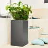 LECHUZA® Pflanzsäule CANTO Premium 40 High Anthrazit metallic matte Oberfläche All-in-One