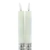 Lumineo Batterie LED Stabkerzen Weiß Ø 2,2 cm Höhe 14,5 cm - warmweiß