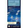 Lumineo Batterie LED Stern-Lichterkette Micro wire silber 0,95 Meter 20 Lichter - warmweiß