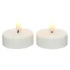 Lumineo Batterie LED TeelichterWeiß Ø 6 cm Höhe 5,5 cm 2 Stück