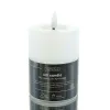Lumineo Batterie LED Wachskerze Weiß Ø 7 cm Höhe 11,2 cm - warmweiß