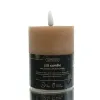 Lumineo Batterie LED Wachskerze Caramel Flammeneffekt Ø 7 cm Höhe 11,2 cm - warmweiß