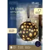 Lumineo Batterie Micro LED Glaskugel schwarz Ø 14 cm - warmweiß
