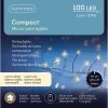 Lumineo Batterie Micro-LED Lichterkette Compact silber 1,2 Meter 100 Lichter - warmweiß