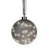 Lumineo Batterie Micro-LED Sparkle Kugel Anthrazit Ø 14 cm 30 Lichter - warmweiß