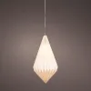 Lumineo Lampe Weiß Ø 25 cm Höhe 43 cm 6 LED Papier - warmweiß