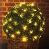 Lumineo LED Buchsbaumkugelnetz grün Ø 50 cm 80 Lichter - warmweiß