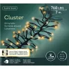Lumineo LED Lichterkette Cluster schwarz 7 Meter 768 Lichter - warmweiß / klassisch warm