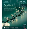 Lumineo LED Lichterkette Excellent Twinkle schwarz 25 Meter 1584 Lichter - warmweiß