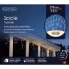 Lumineo LED Lichtervorhang Icicle Twinkle weiß 7,5 Meter 175 Lichter - warmweiß