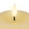 Lumineo LED-Kerze Flacker-Effekt Indoor cremefarben Wachs Ø 7,5 cm Höhe 13,5 cm - warmweiß