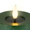 Lumineo LED-Kerze Flacker-Effekt Indoor grün Wachs Ø 7,5 cm Höhe 13,5 cm - warmweiß