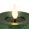 Lumineo LED-Kerze Flacker-Effekt Indoor grün Wachs Ø 7,5 cm Höhe 20 cm - warm weiß