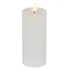 Lumineo LED-Kerze Flacker-Effekt Indoor weiß Wachs Ø 7,5 cm Höhe 20 cm - warmweiß
