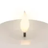 Lumineo LED-Kerze Flacker-Effekt Indoor weiß Wachs Ø 7,5 cm Höhe 9,5 cm - warmweiß