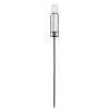 Lumineo LED Kerze mit Flammeneffekt Ø 4,5 cm Höhe 67 cm Kunststoff & Metall - warmweiß