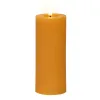 Lumineo LED Indoor Kerze Echtwachs Orange Ø 7 cm Höhe 19 cm - Wachs