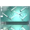Lumineo LED Kerzenlichterkette Weiß grünes Kabel 9,5 Meter 20 Lichter mit Befestigungsklipp - warmweiß