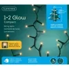 Lumineo LED Lichterkette 1•2 Glow Compact grün 2,1 Meter 700 Lichter - klassisch warm