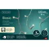Lumineo LED Lichterkette Basic transparent 9 Meter 120 Lichter - warmweiß