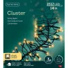Lumineo LED Lichterkette Cluster schwarz 14 Meter 1512 Lichter - softgold