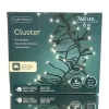 Lumineo LED Lichterkette Cluster schwarz 6 Meter 768 Lichter - warmweiß