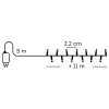 Lumineo LED Lichterkette Compact mit Funktionen 1.100 cm 500 Lichter - grün/klassisch warm