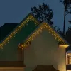 Lumineo LED Lichtervorhang Icicle Twinkle weiß 7,5 Meter 175 Lichter - warmweiß